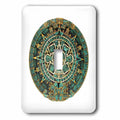 Turquoise And Gold Aztec Calendar Single Toggle Switch J55890