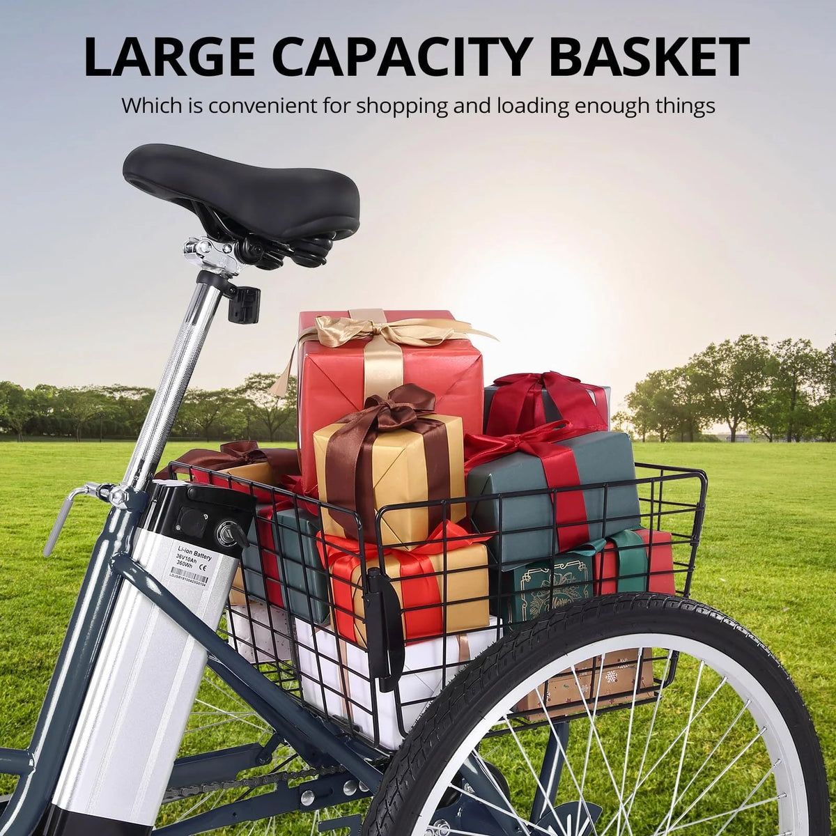 250W 36V 7 Speeds Folding Electric Tricycle B67977