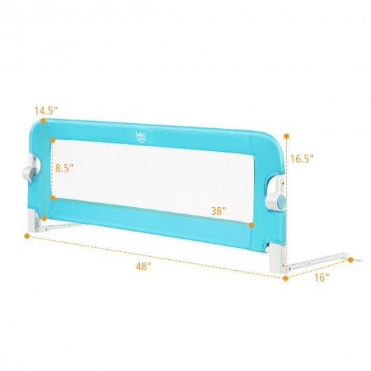 Blue Breathable Baby Swing Bed Rail Guard W55554