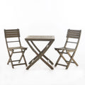 Acacia Wood 3 Piece Folding Bistro Set H526