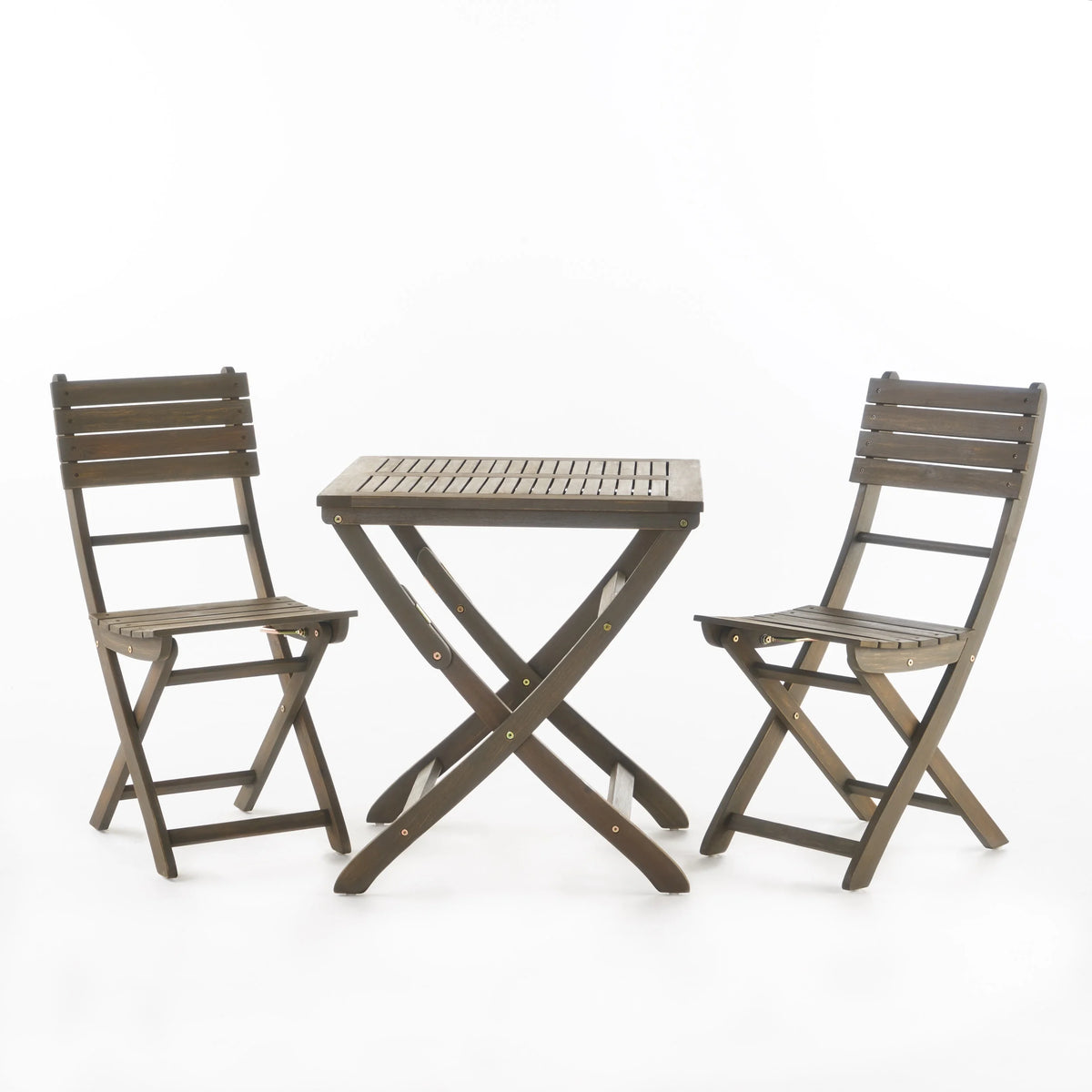 Acacia Wood 3 Piece Folding Bistro Set H526