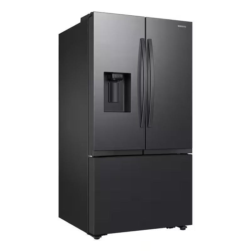 31 cu. ft. 3-Door French Door Refrigerator with Four Types of Ice in Matte Black Steel G765901