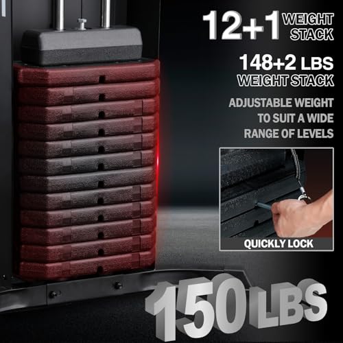 Home Gym with 150LBS Weight Stack H558