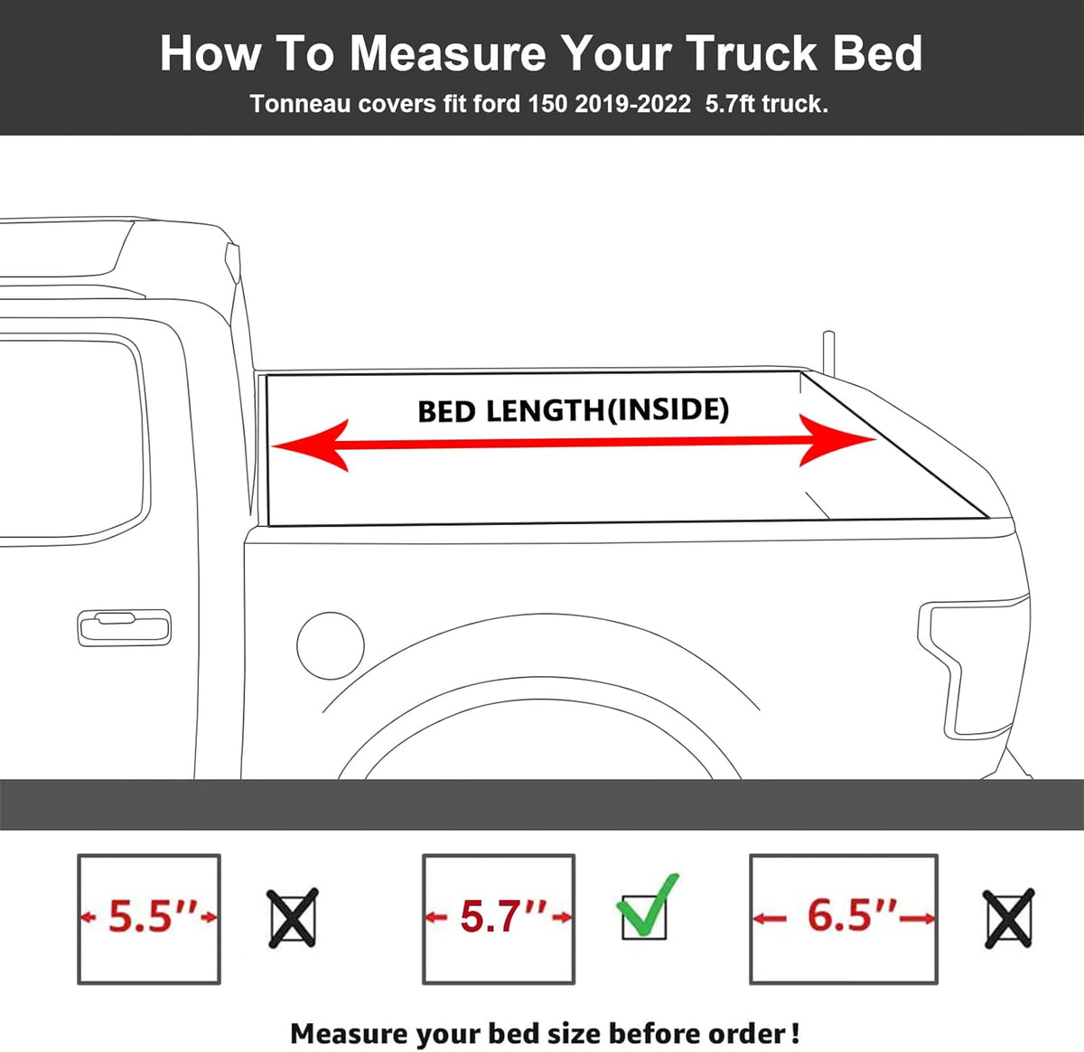 Hard Folding Truck Bed Tonneau Cover L4754