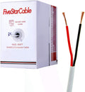 16/2 CMR Rated Solid Bare Copper 2 Conductors Audio Speaker Cable Wire White A9260