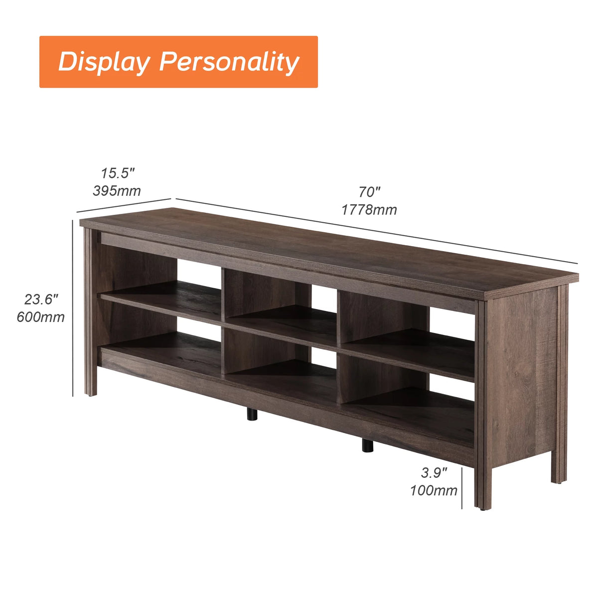 70 Inch Espresso Farmhouse TV Stand D615