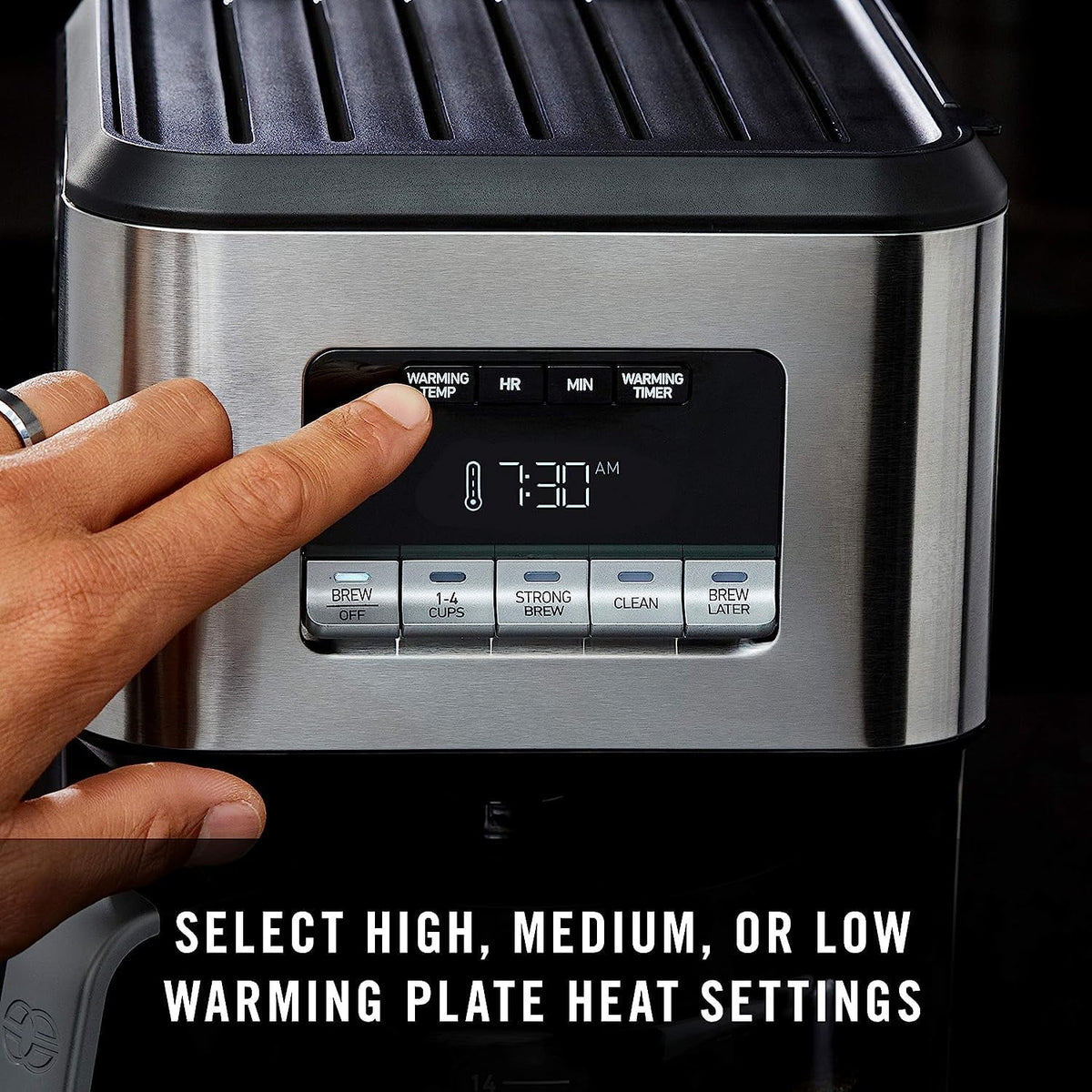 Programmable Coffee Maker with Glass Carafe, 14 Cups, Stainless Steel H6480