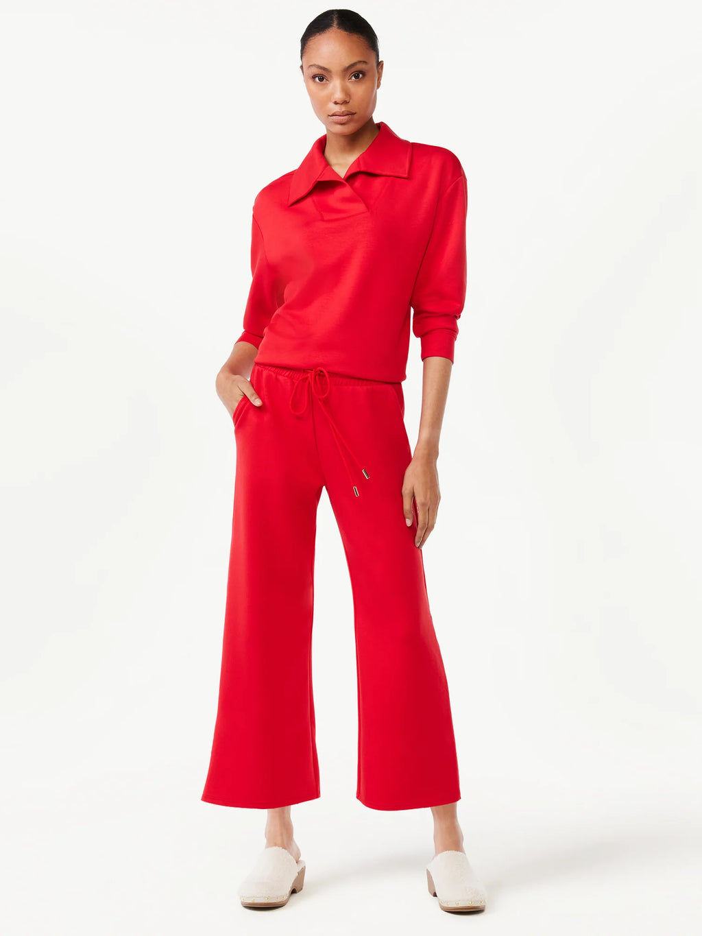 Women's Cropped Scuba Lounge Pants Q799549