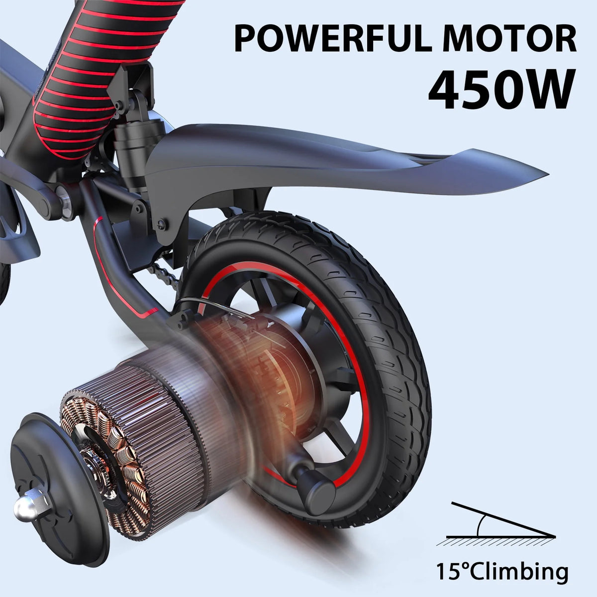 450W Folding Electric Bike with 36V 10.5AH Battery N389377