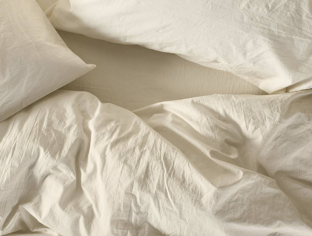 Organic Crinkled Percale Fitted Sheet King Pewter A367632