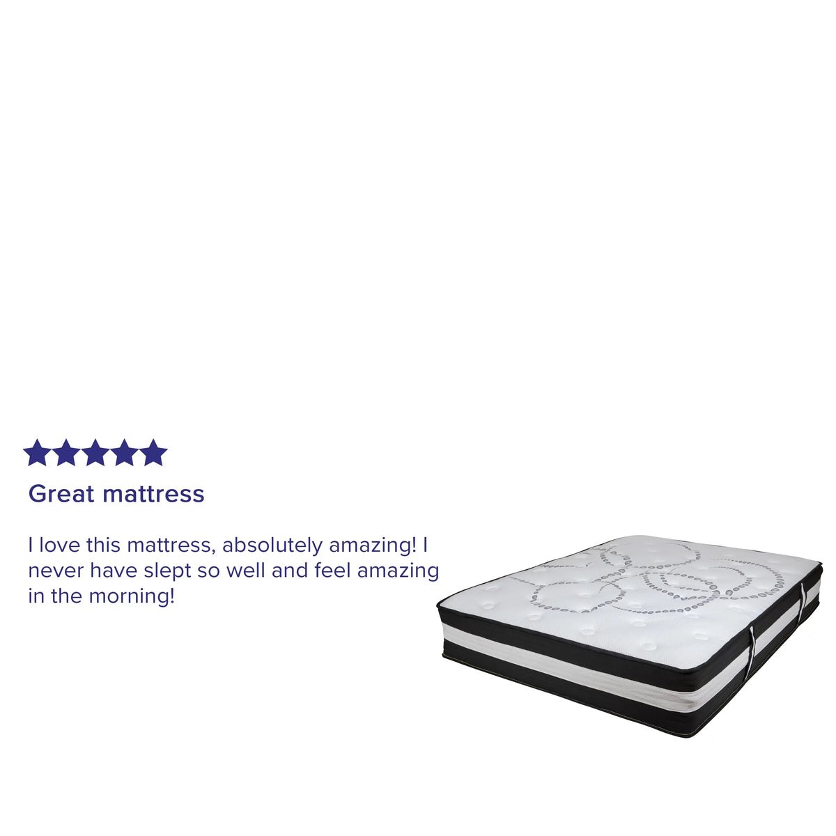 12 Inch CertiPUR-US Certified Hybrid Pocket Spring Full Mattress G414356