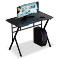 Black Portable Computer Desk with Host Rack D153935