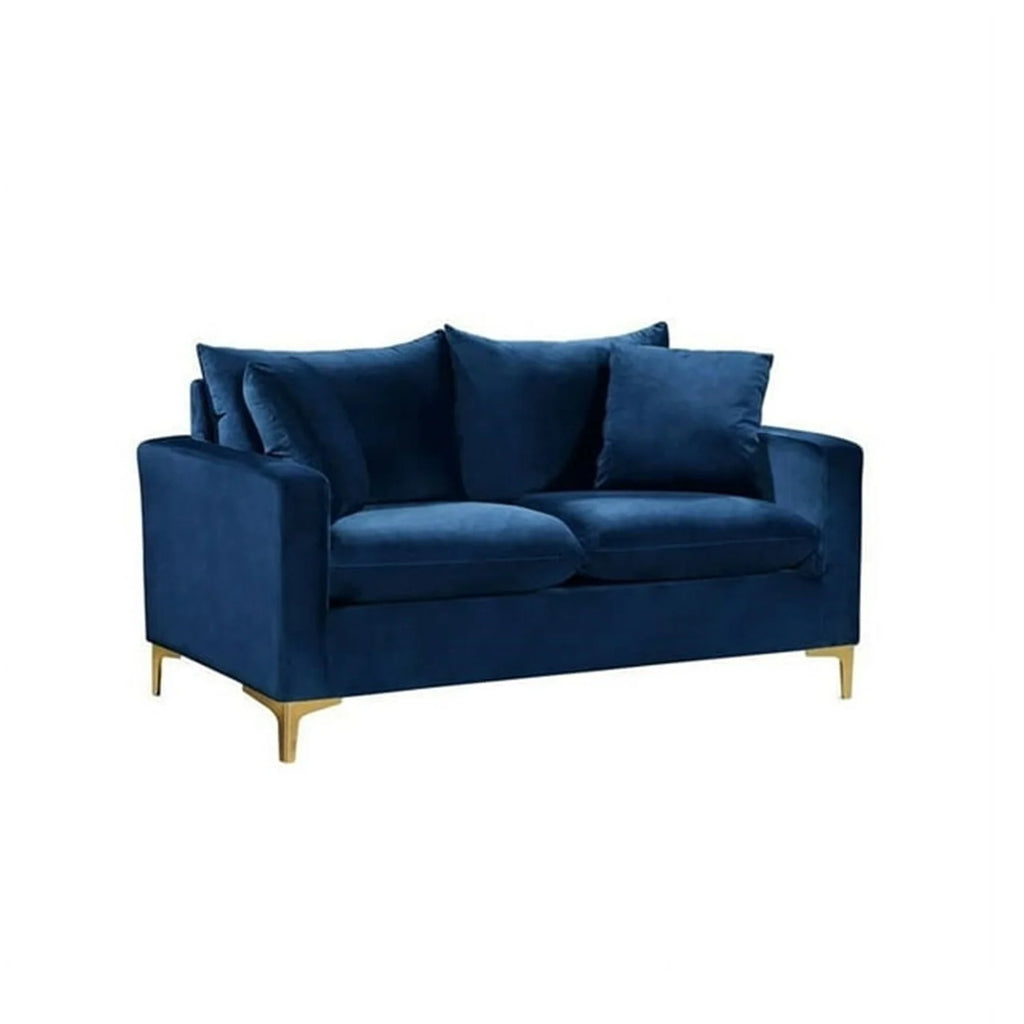Navy Velvet Loveseat S41863
