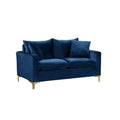 Navy Velvet Loveseat S41863
