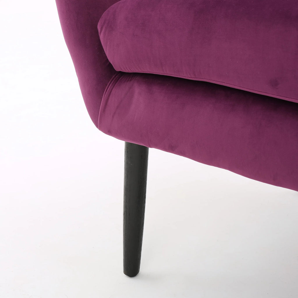 Purple Velvet Wingback Chair I3270