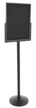 Black Heavy Duty Floor Sign Stand with Weighted Base E2623