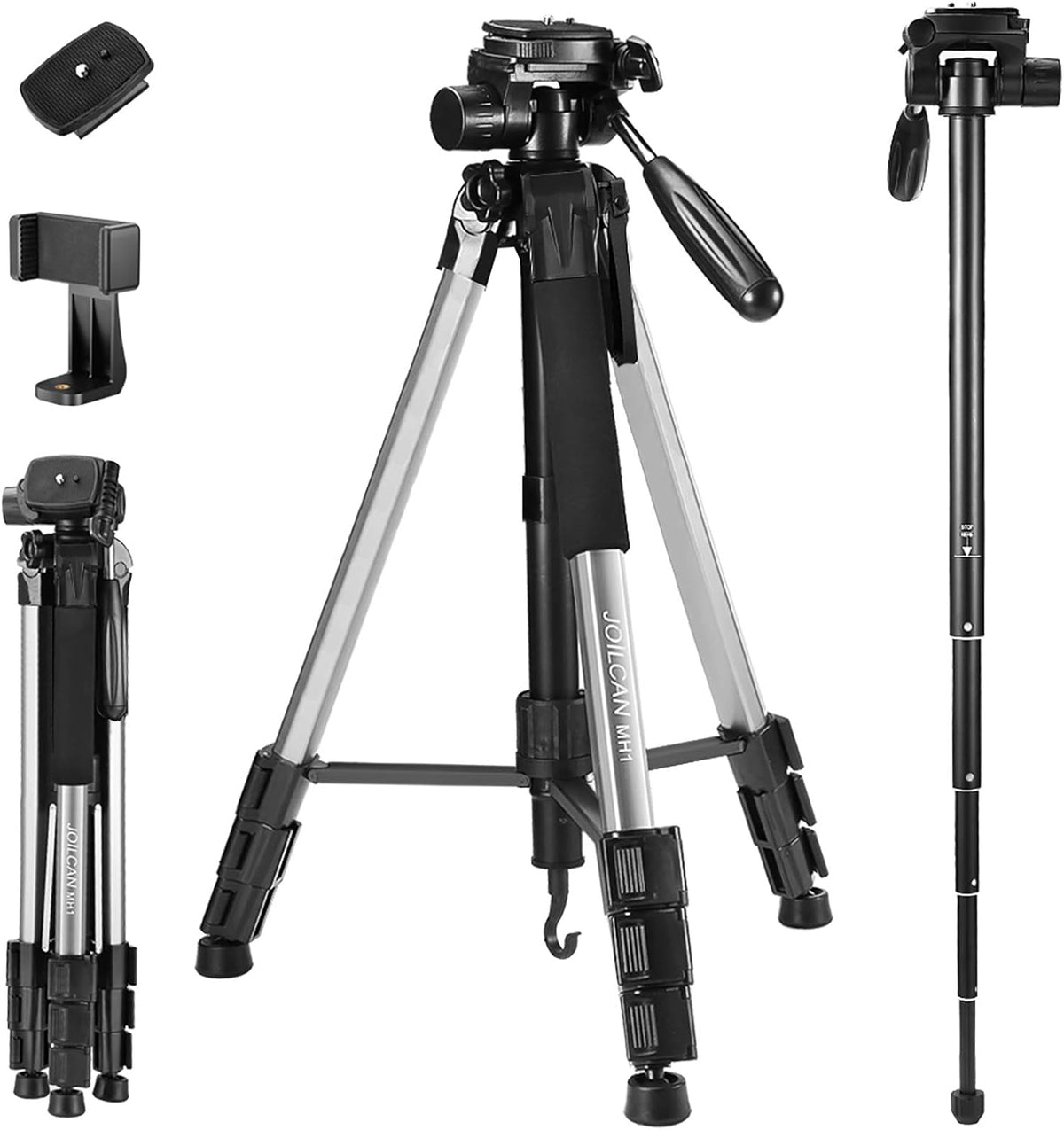 72-Inch Aluminum Tripod with 2 Quick Release Plates and Carrying Case Y422649