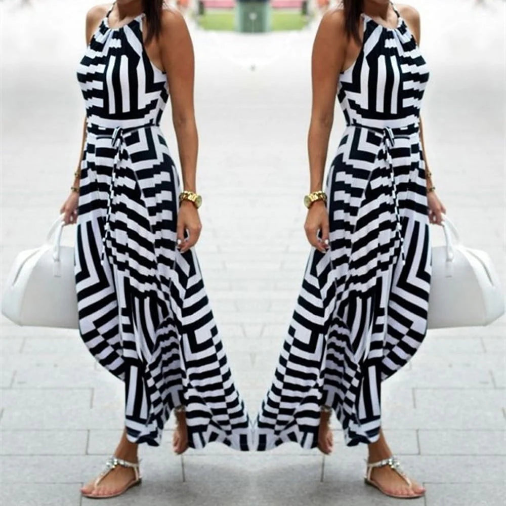 Plus Size Boho Maxi Dress M4145