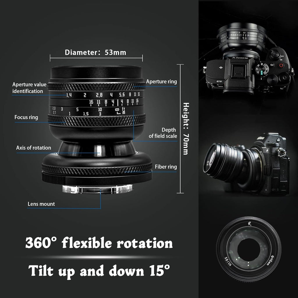50mm F1.4 Full Frame Manual Tilt Lens for L-Mount Mirrorless Camera P581692