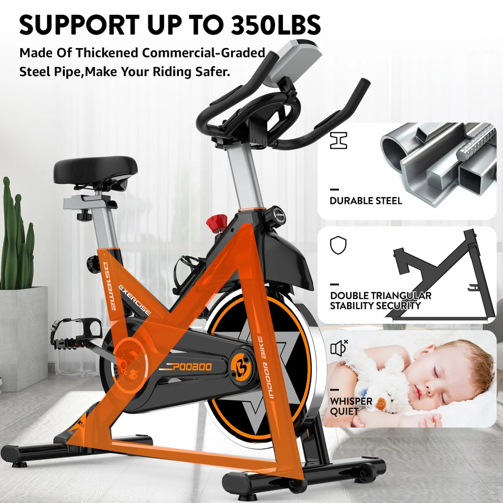 Indoor Cycling Bike with Silent Magnetic Resistance X5851