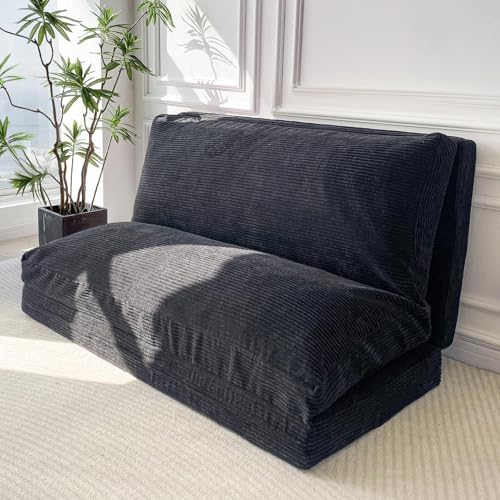 Folding Sofa Bed Floor Mattress Dark Grey 30x95 Inch W761455