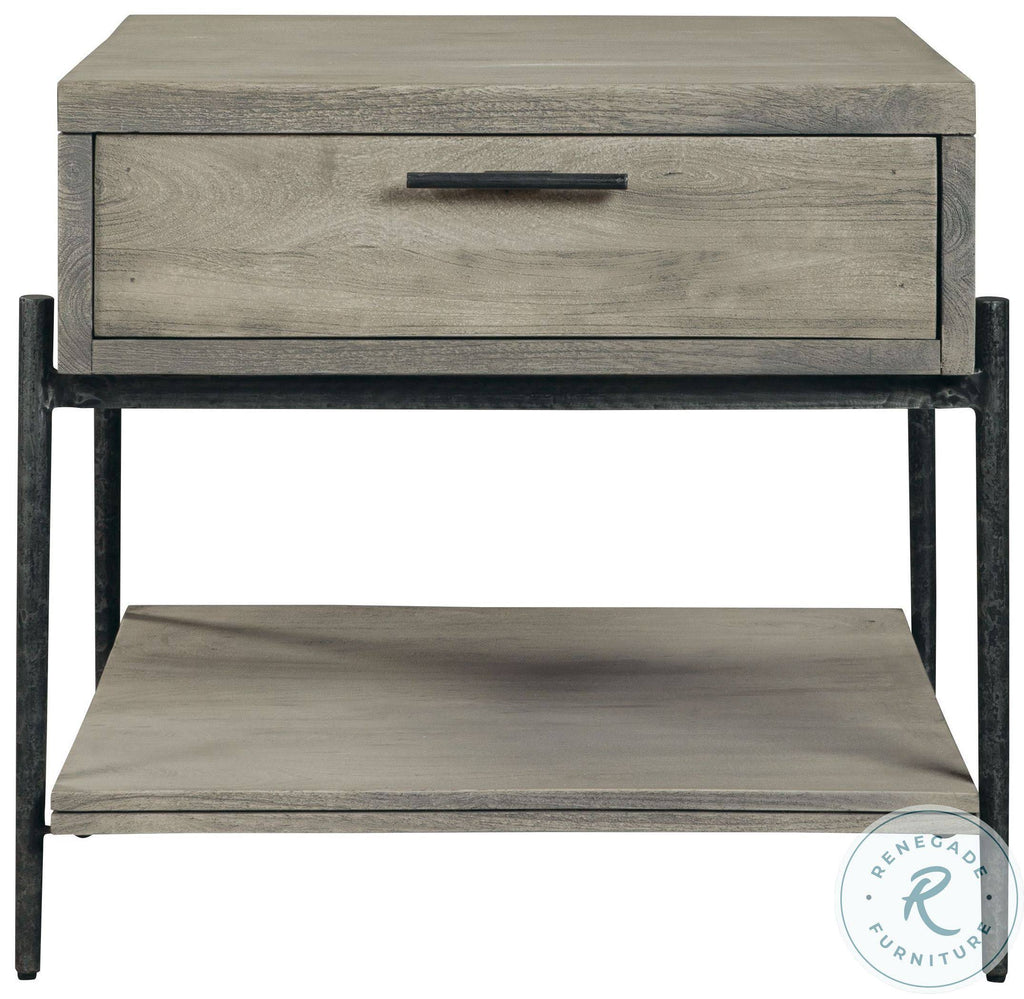 Gray End Table with Drawer C28285