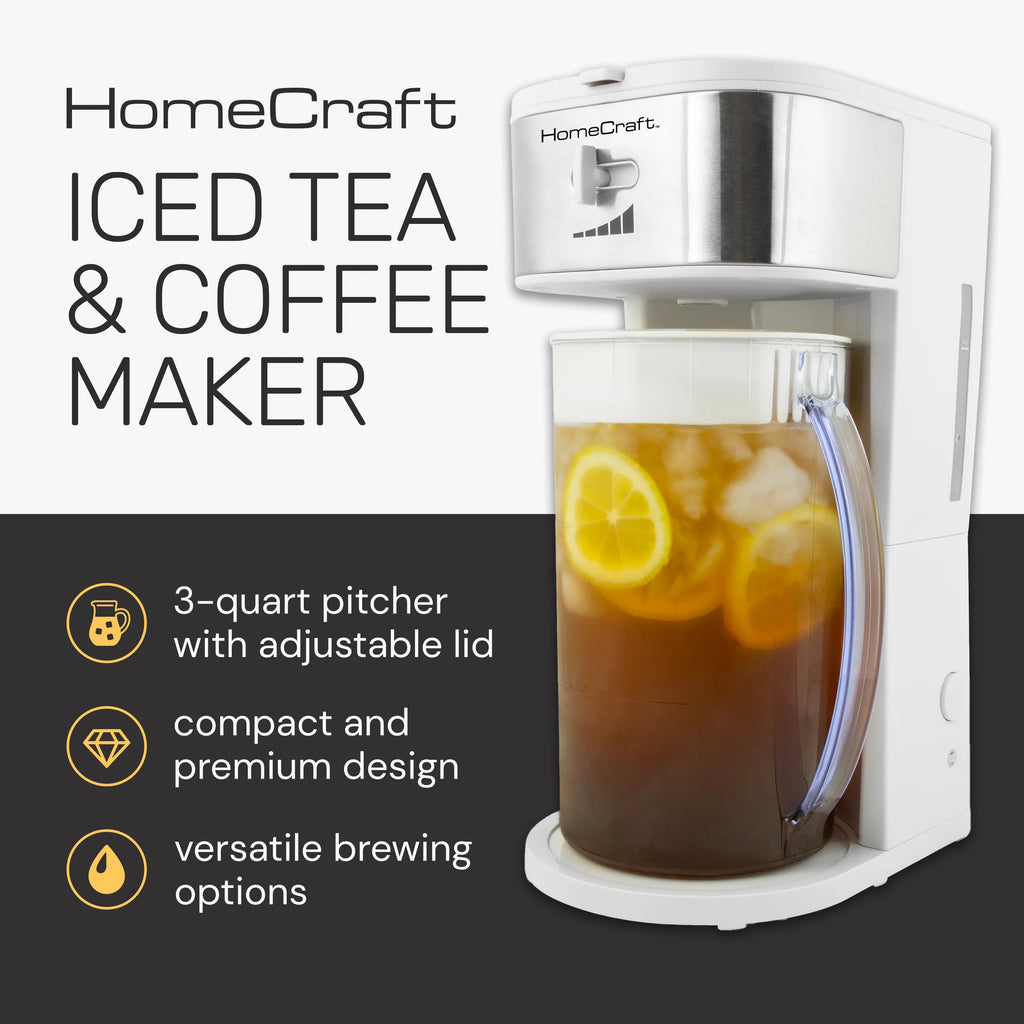 White 3-Quart Iced Tea and Iced Coffee Brewing System B527