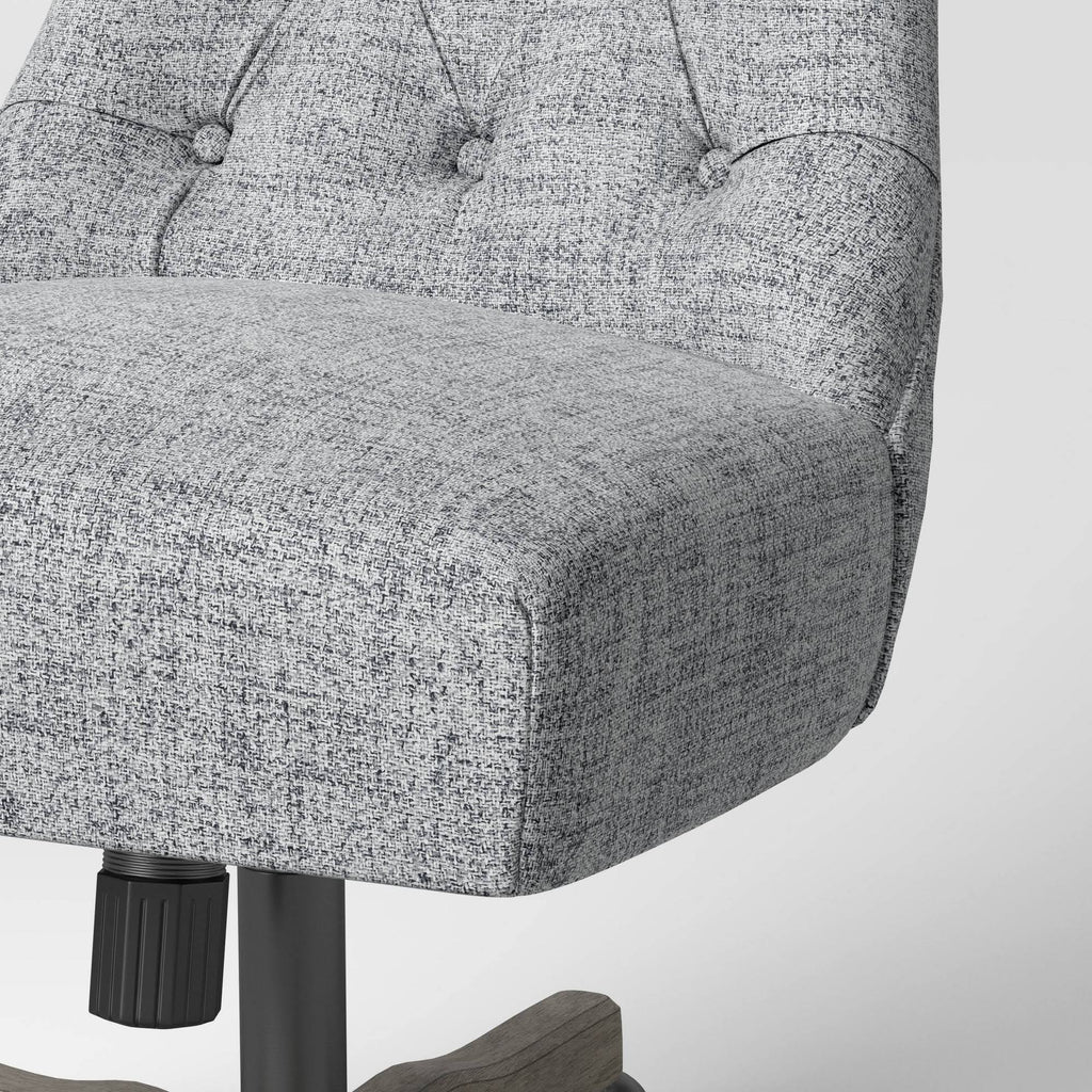 Tufted Back Office Chair Light Gray H65326