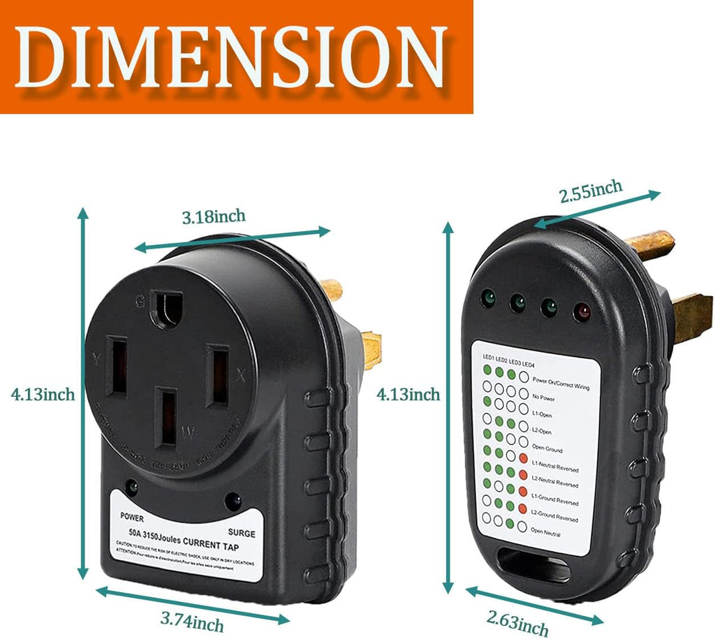50 AMP Surge Protector and Circuit Analyzer Kit, Pack of 2 Q517