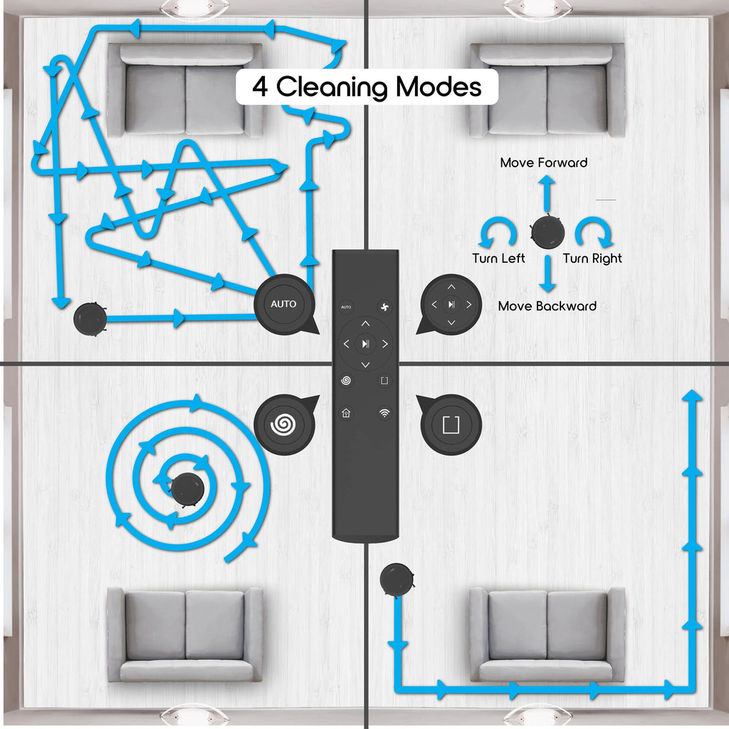 WiFi Robotic Vacuum with App Remote Control V965
