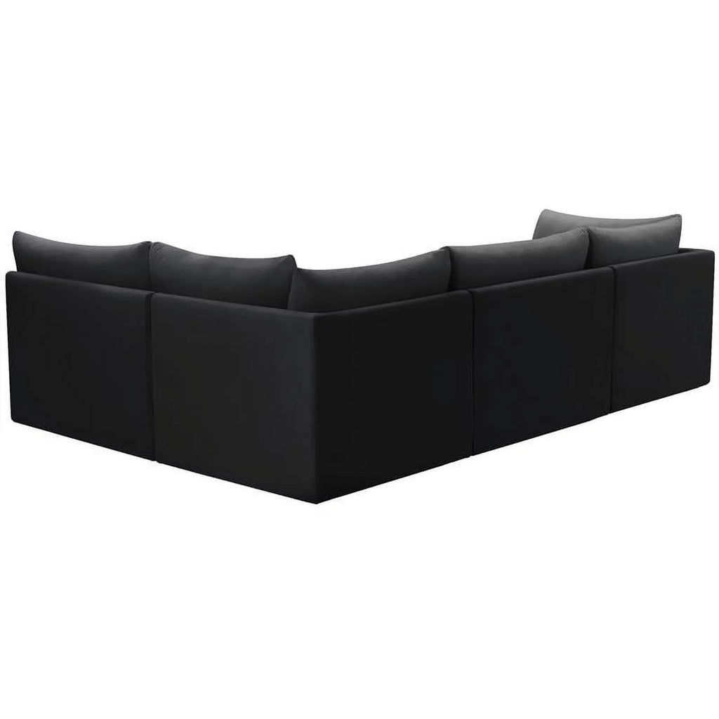 Black Velvet Modular Sectional T728461