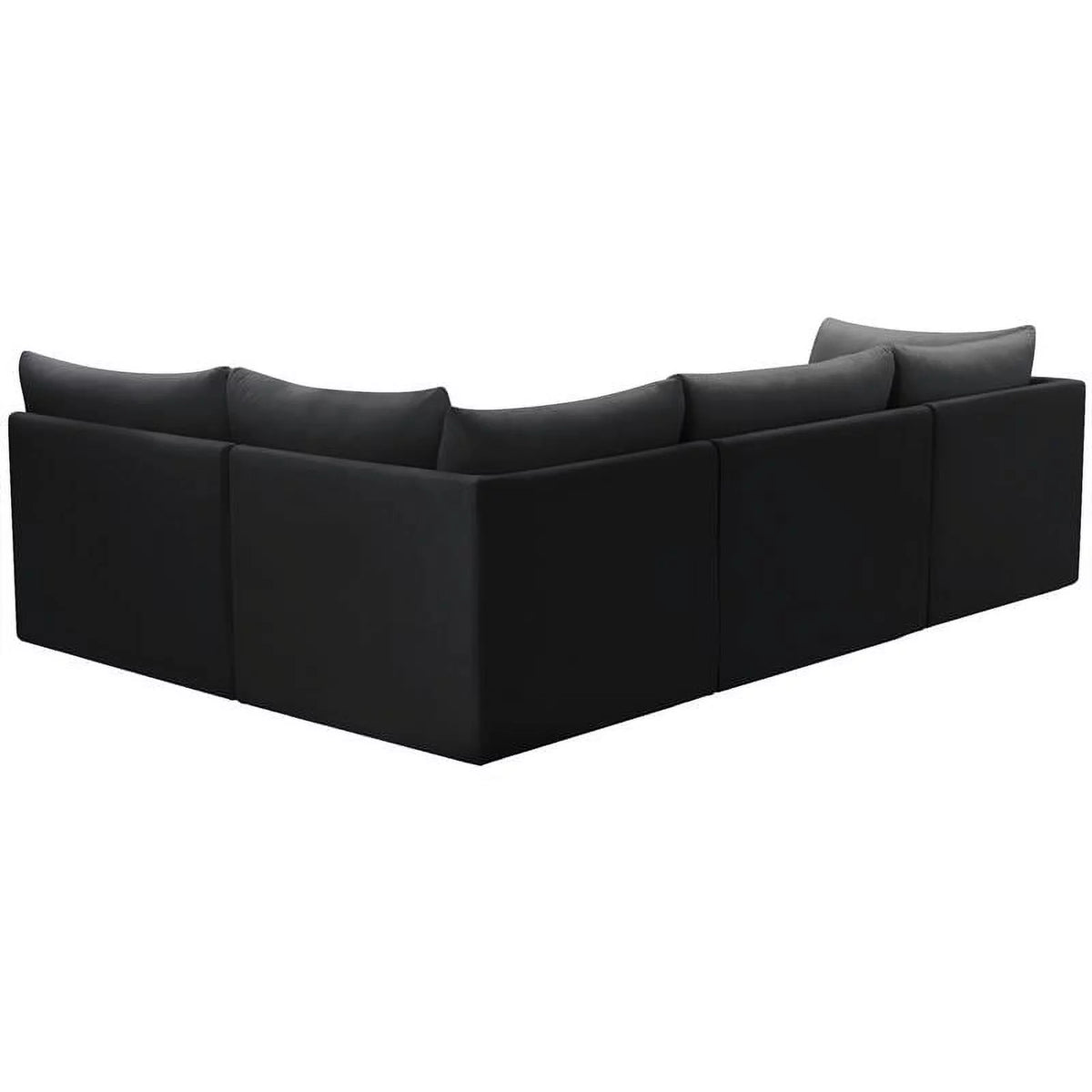 Black Velvet Modular Sectional T728461