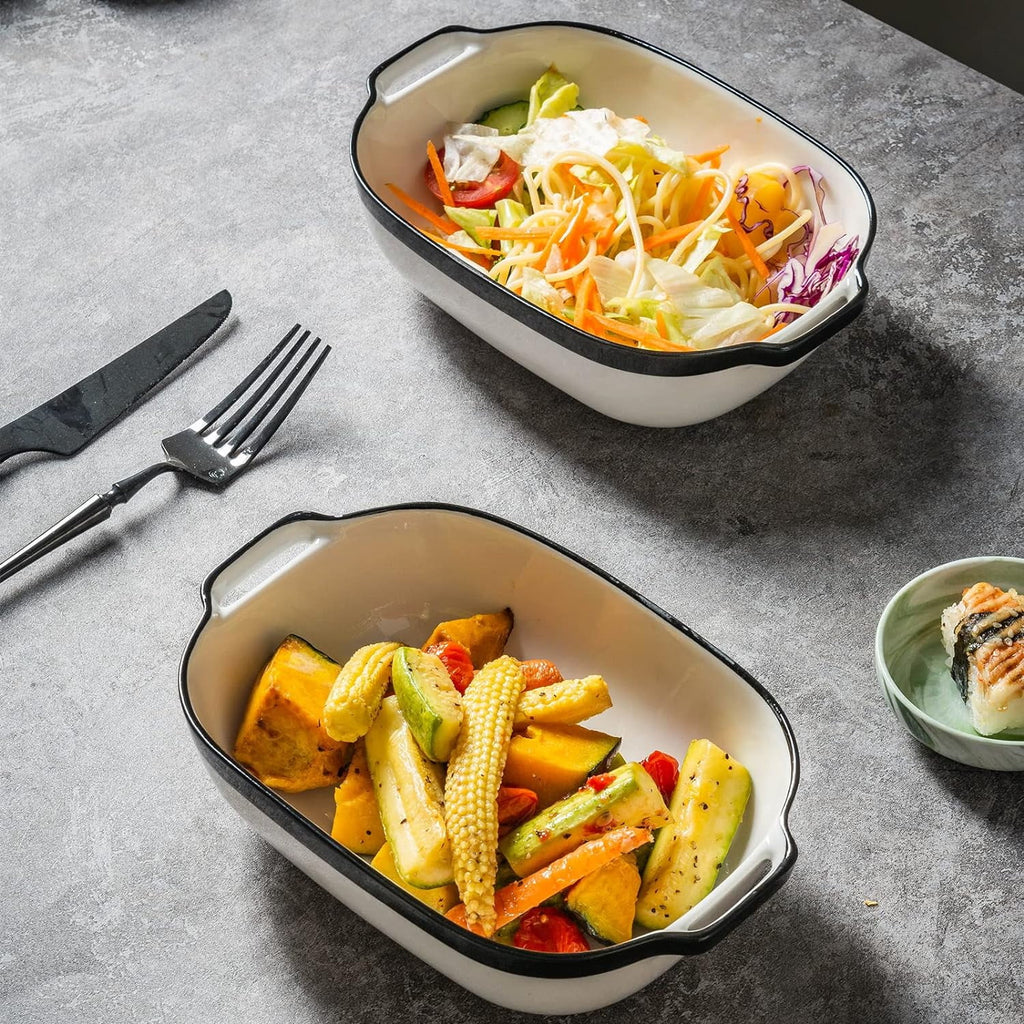 Ceramic Baking Dish Set of 4 with Carry Handles P4021