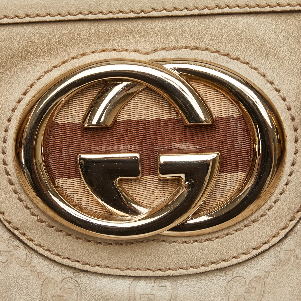 White Calf Leather Boston Bag T50942