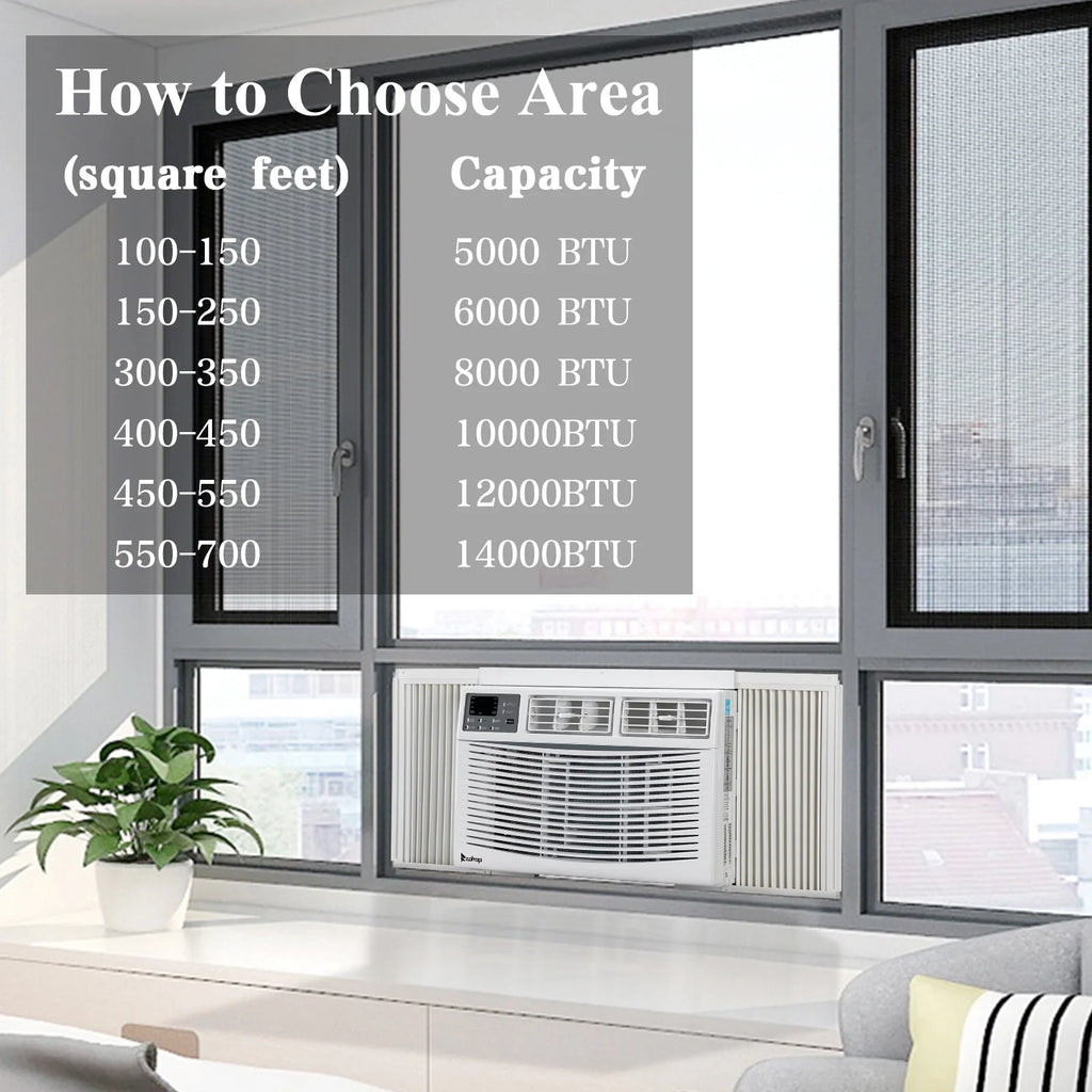8,000 BTU White Window Air Conditioner H51313