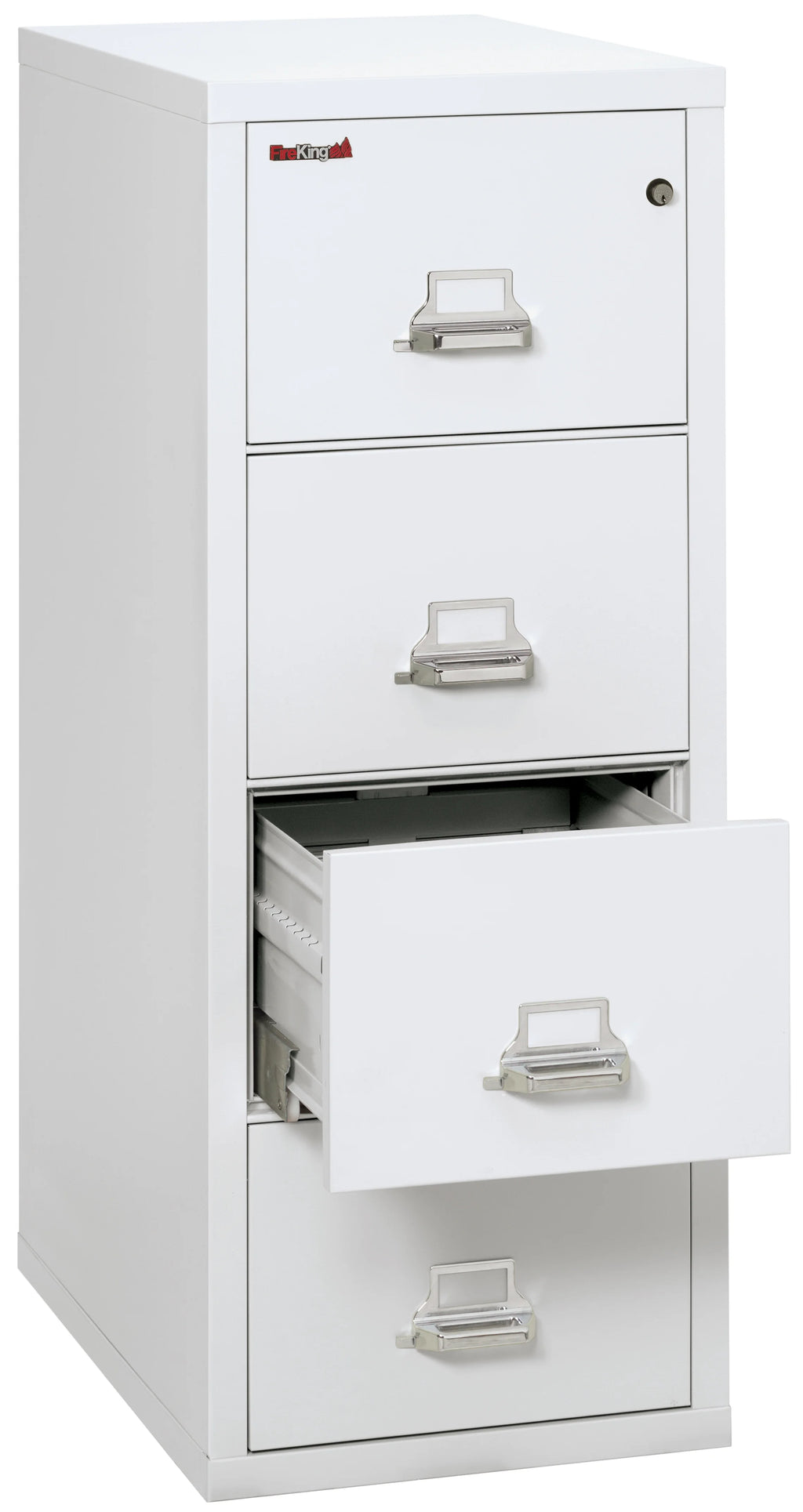 Arctic White 4 Drawer Fire Resistant File Cabinet C7154