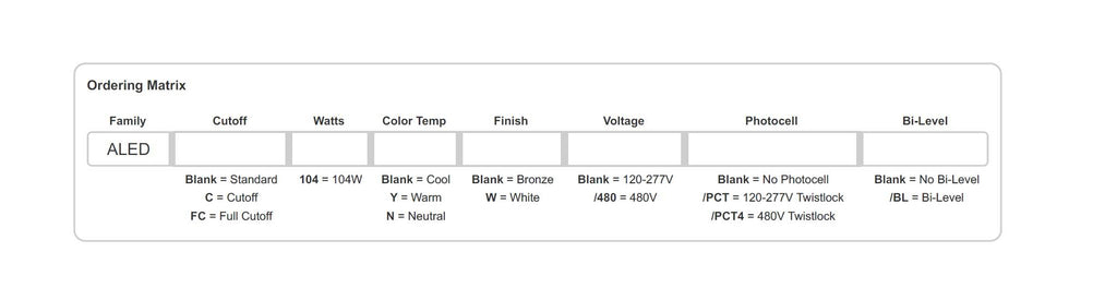 Bronze Area Light 104W Warm LED C6790