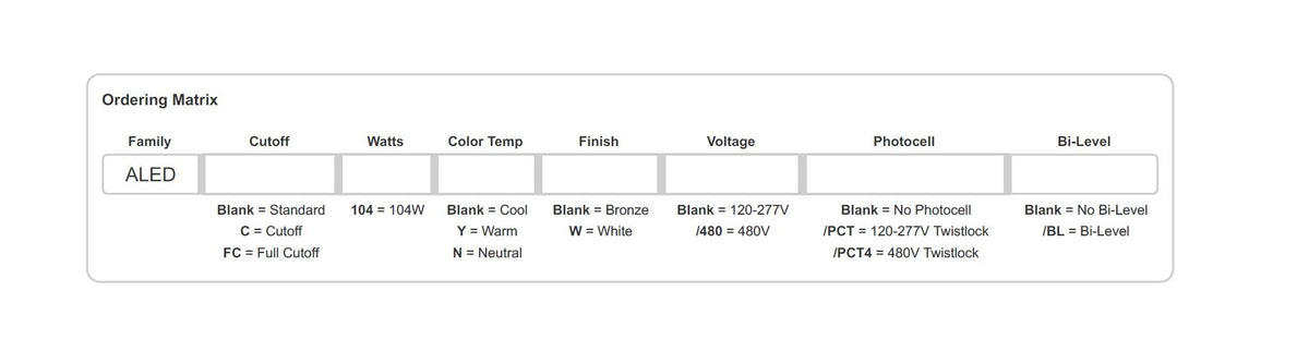 Bronze Area Light 104W Warm LED C6790