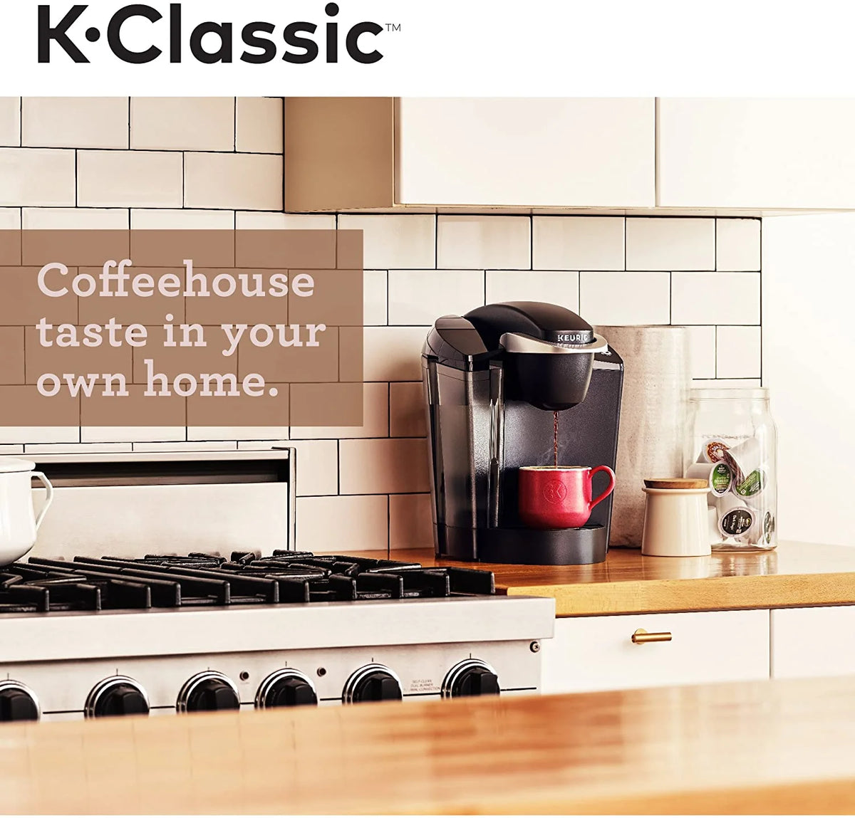 Single Serve Programmable Coffee Maker, 6 to 10 oz Brew Sizes, Black L649
