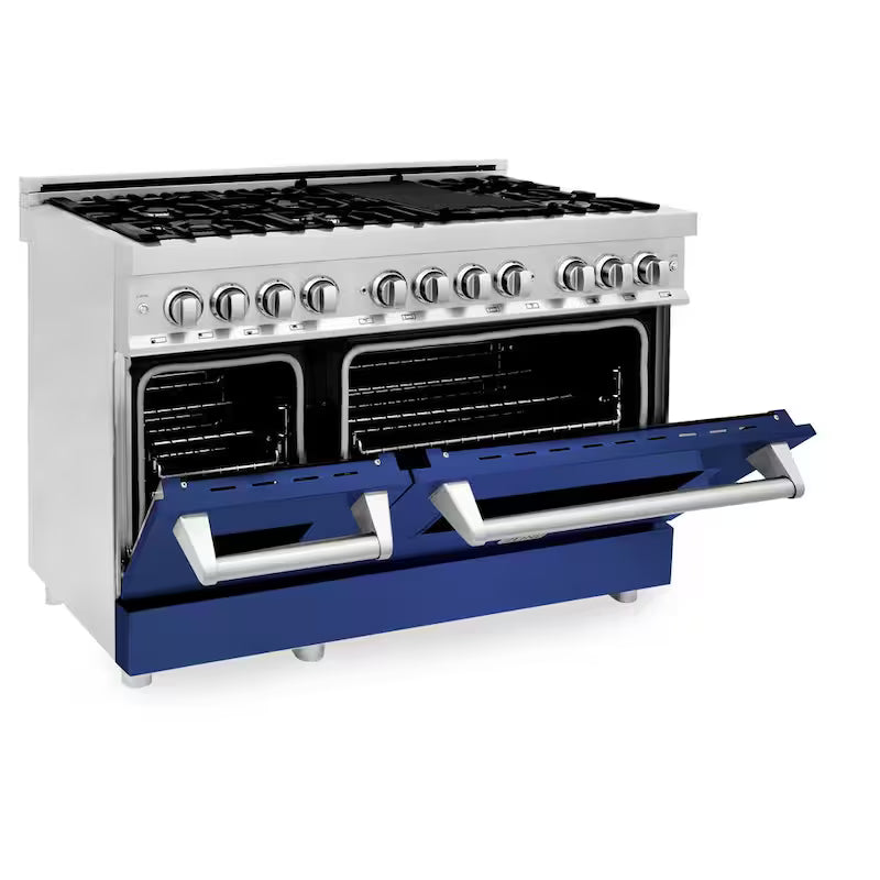 7 Burner Double Oven Dual Fuel Range in Stainless Steel R647