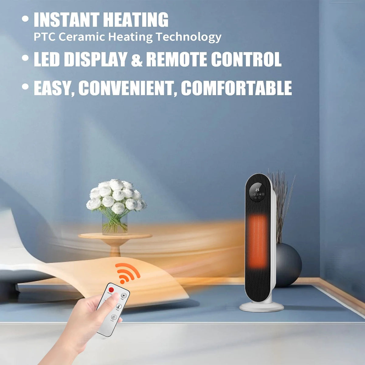 1500W Electric Oscillating Ceramic Tower Heater R69958