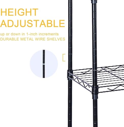Heavy Duty 5-Shelf Storage Shelving Unit, 1250lbs Loading Capacity, Black D6828