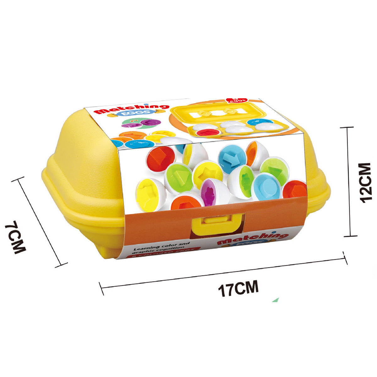 6 Pcs Shape and Color Matching Eggs Puzzle Toy D854228