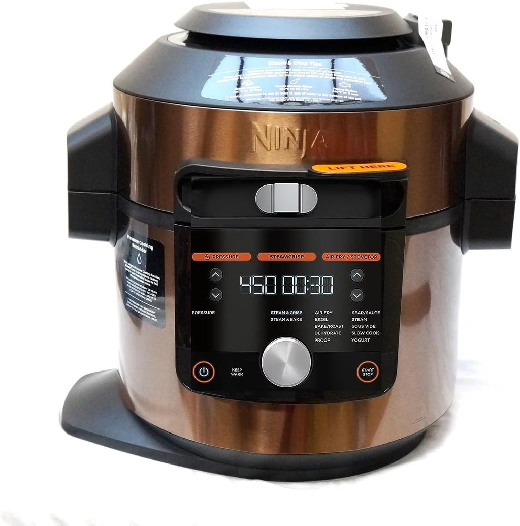 Restored Ninja 8 Qt. Pressure Cooker Steam Fryer with 5 Qt. Crisp Basket Q22138