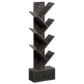 Rustic Brown 7 Shelf Wooden Bookshelf with Drawer X746147