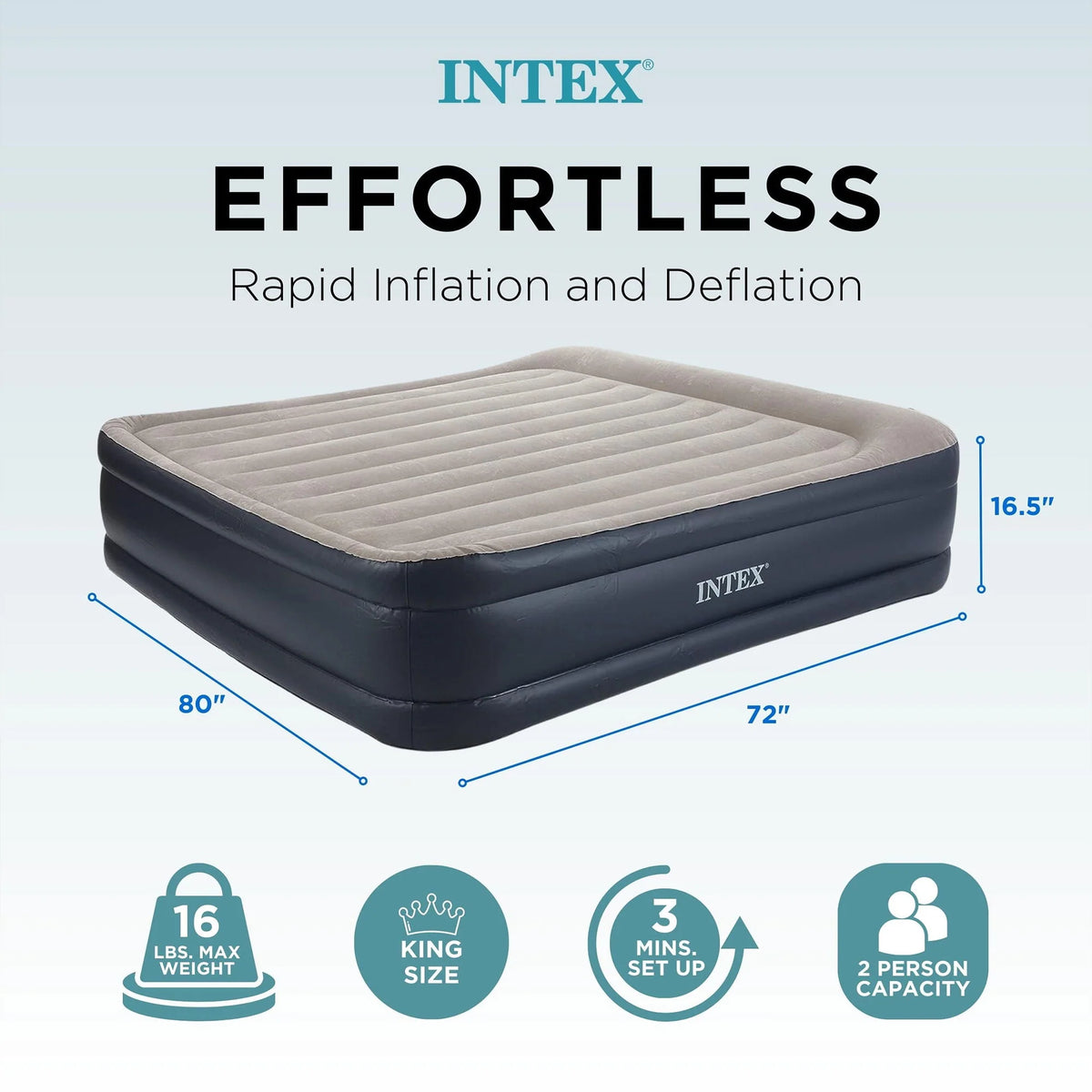 King Air Mattress with Built In Pump A686