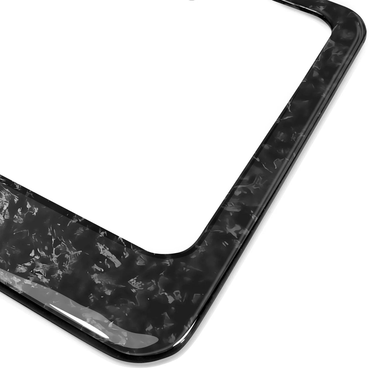 Black Forged Carbon Fiber License Plate Frame M654