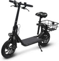 Foldable Electric Scooter with Seat and Carry Basket N63496