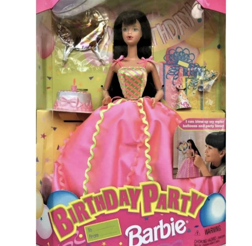 Brunette Doll Blows Up Own Balloons Q323637