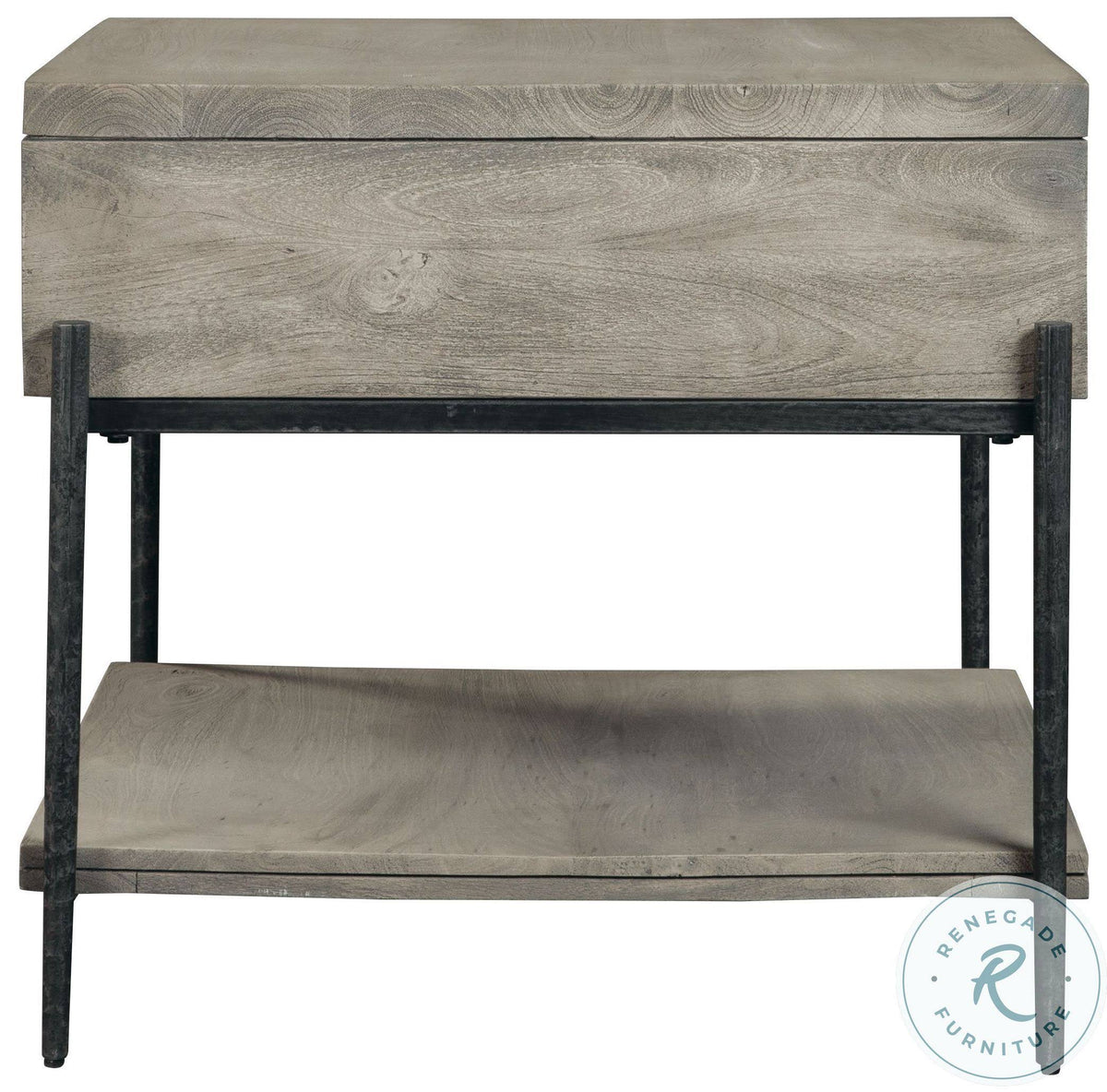 Gray End Table with Drawer C28285